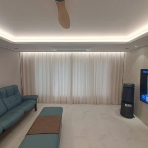 Double Pleated Day Curtain